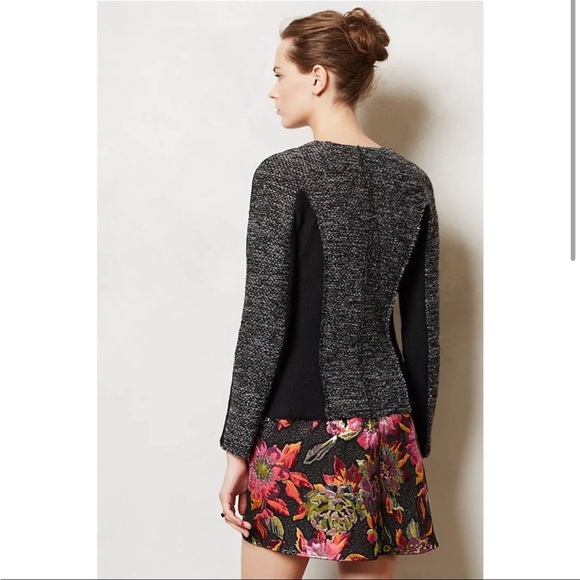 Anthropologie Cartonnier Glimmer Tweed Jacket Blazer Size Medium - Picture 3 of 11